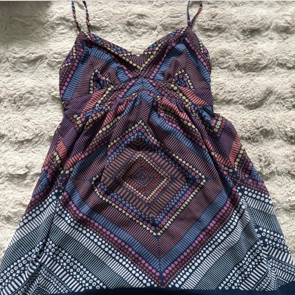 American Eagle Outfitters Geometric Mini Dress - Blue, Pink, Yellow
